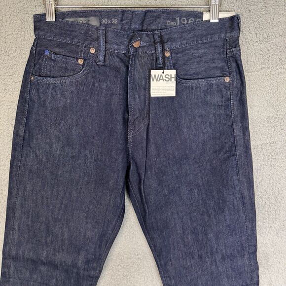 S GAP Jeans Mens 30X32 Regular Blue Denim Loose Fit Straight Leg NWT - Picture 2 of 11